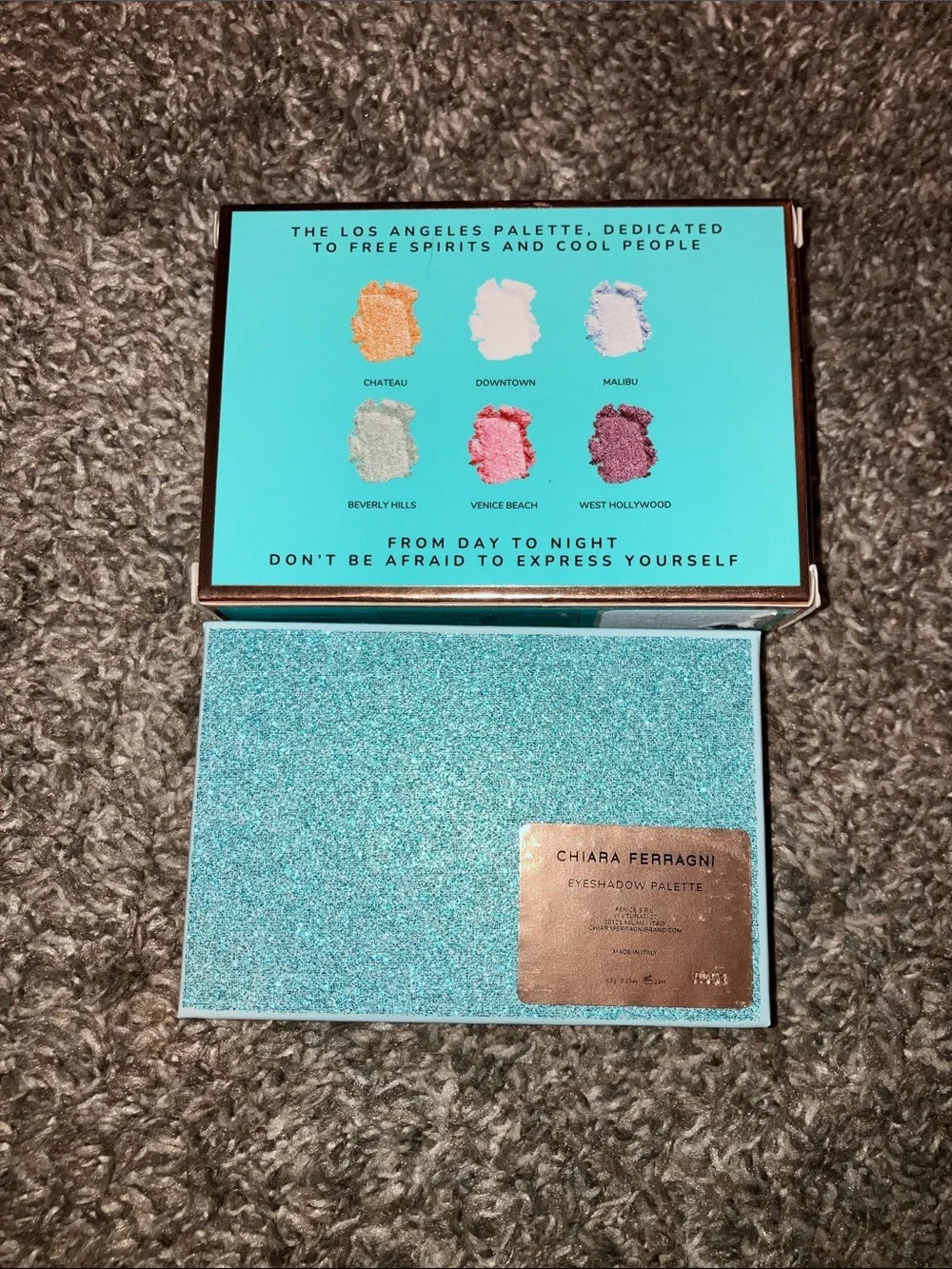 Chiara Ferragni Turquoise Glitter & Matte Eyeshadow Duo